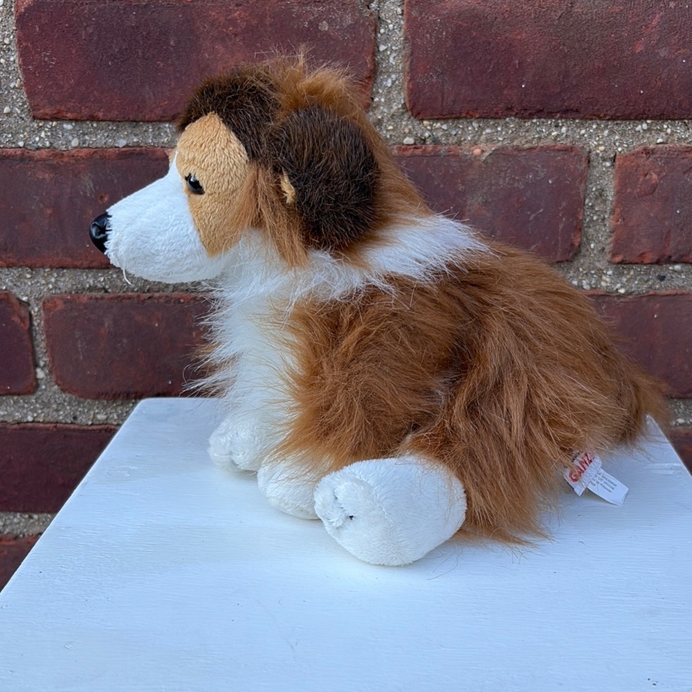 Ganz Webkinz Collie HM149 Puppy Dog Plush Stuffed Animal Toy Gift 9 Inch